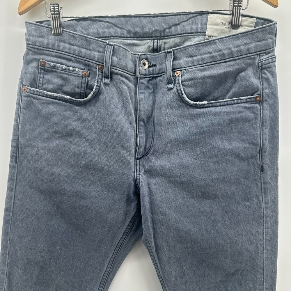 Rag & Bone Straight Leg Jeans Mens 33 Hammond Denim Slim Fit 2 Stretch Mid Rise